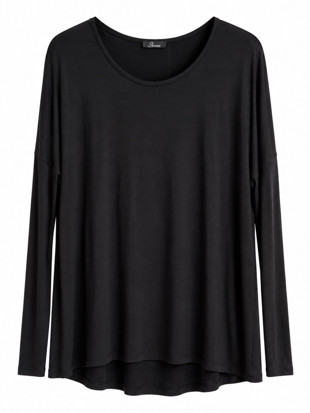 Strazzi - Black Long-Sleeve Relaxed Tee